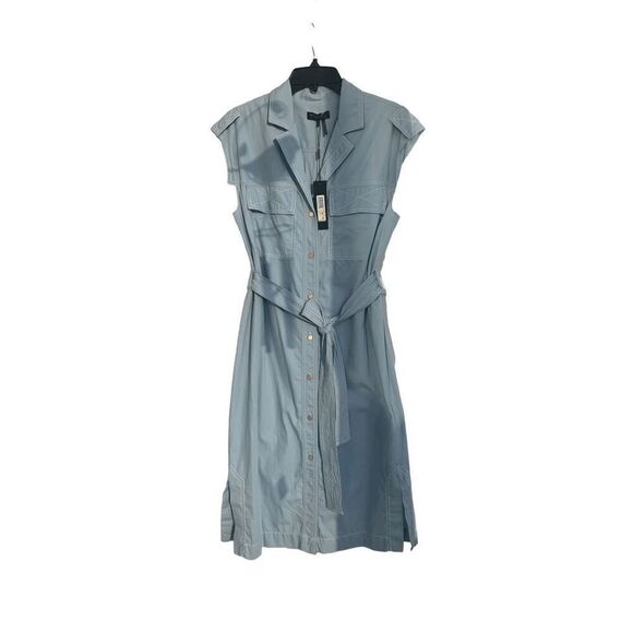 Donna Karan Dresses & Skirts - Donna Karan New York Belt sleeveless dress denim in light blue size M